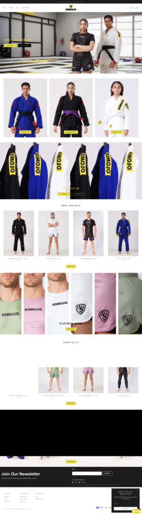 Kimojo Fightwear — E-Commerce Store