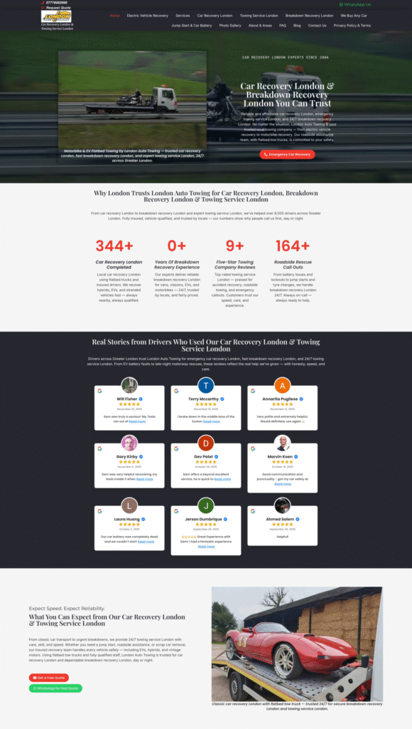 Vehicle Recovery London — Service Website